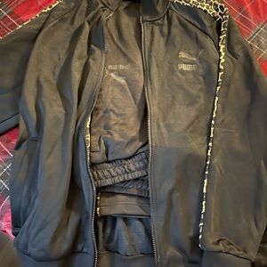 COPY - PUMA (Mens) sweatsuit Blk with leopard print
